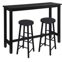 Set Mesa de Bar y 2uds. Taburete de Bar Muebles Cocina Silla de Comedor para Salón Cocina Mesa 120x40x100 cm Estructura de Metal, MDF Roble Claro - details 11