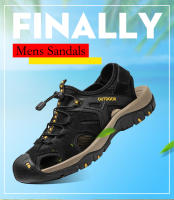 Sandalias de marca de verano para hombre, zapatillas de cuero genuino para hombre, sandalias de gladiador para playa para hombre, zapatos suaves y cómodos para caminar al aire libre - details 2