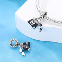 Bolso creativo de Plata de Ley 925, cuentas colgantes para gafas de sol compatibles con pulsera Original Pandora, abalorios, regalo de joyería para mujer - details 2