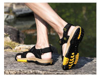 Casual Men Outdoor Sandals Summer Breathable Flat Sole Beach Shoes Comfort Soft Walking Hiking Sandals Athletic Male Shoes 2024 - details 21