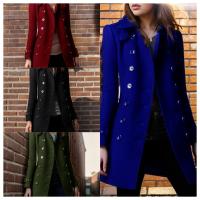 Abrigo informal de lana con doble botonadura para mujer, chaqueta de otoño e invierno, novedad - details 1