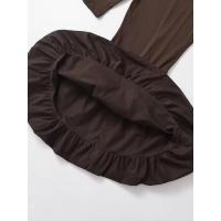 Nuevo Vestido Mini Ajustado y Acampanado de Mujer con Diseño de Parches, Manga Corta y Cuello Redondo para Otoño e Invierno. - details 8