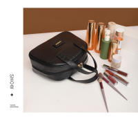 Bolsa de maquillaje Vintage de cuero encerado para mujer, gran capacidad, moderna, de alta gama, bolsa de almacenamiento portátil para el cuidado de la piel, novedad de 2025 - details 30