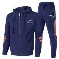 Conjunto Deportivo de Manga Larga para Hombres Chaqueta de Abrigo con Capucha de Cremallera Impresa - details 3