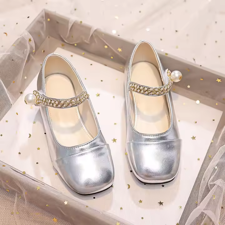 Nuevo negro tacón grueso francés Mary Jane boca ligera cabeza redonda versátil retro pequeños zapatos de cuero - 1