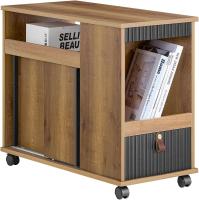 Mesa Auxiliar con 2 Estantes Consola Mesita de Noche con Ruedas Mesa Blanca Mesita 70 x 35 x 60 cm FBT34-W ES - details 53