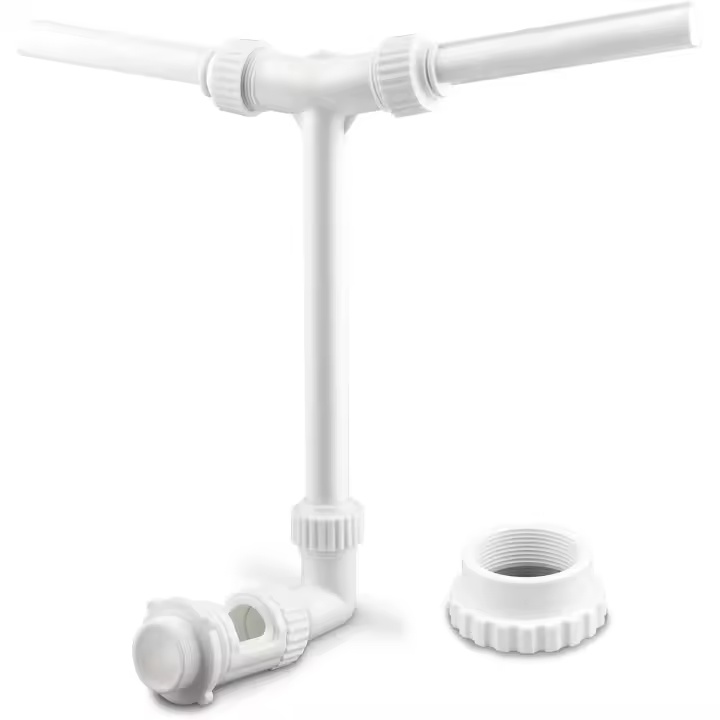 Fuente de piscina con doble rociador, fuente de agua para piscina sobre/empotrada, ajustable - 1