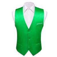 Chaleco de seda para hombre, 30 colores, liso, negro, azul, verde, rojo, Pik Gold Champain, chaleco ajustado de satén morado, Tops para hombre - details 46
