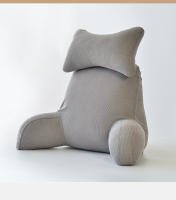 Almohada de Lumbar Ultra Comodidad Espalda y Brazos Grises Cubierta de Microplush Desmontable - details 9