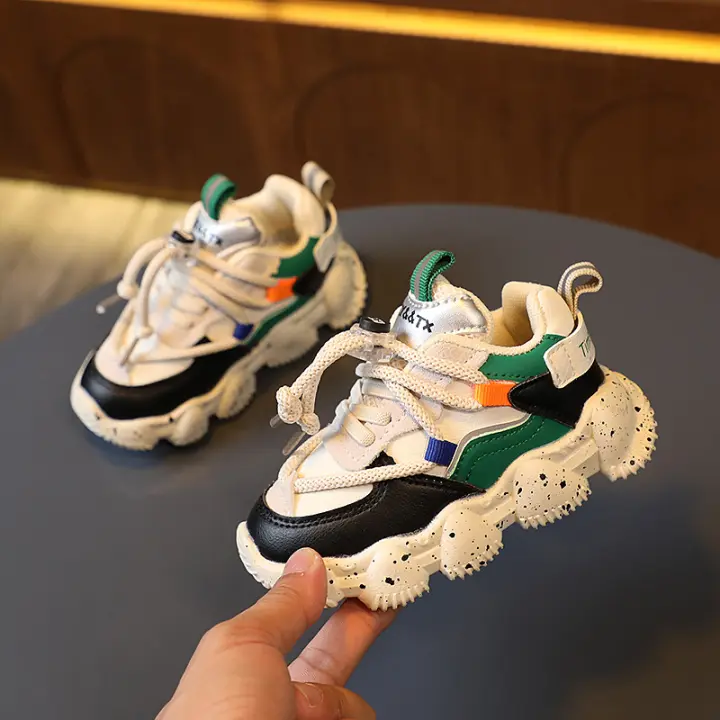 Zapatos de cuero para correr, zapatos casuales para niños medianos y pequeños, zapatos de moda para bebés y niños pequeños. - 1
