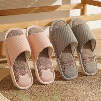 Zapatillas de lino transpirables para hombre y mujer, chanclas antideslizantes para interiores y el hogar, zapatos planos cómodos para la playa - details 11