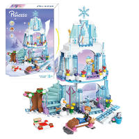 Serie de hielo y nieve sirena compatible con bloques de construcción, Castillo de montaje de princesas, juguetes de rompecabezas - details 0