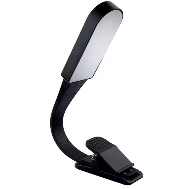 Lámpara de Clip recargable infinitamente regulable, lámpara de libro con Clip para mesita de noche, luces de lectura portátiles - 1