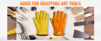Hitbox-guantes de cuero para soldadura, herramienta de protección de muñeca elástica multifuncional para trabajo pesado, corte y jardinería - details 5