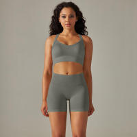 Conjunto de yoga para mujer, leggings y top de cintura alta, chándal sin costuras, tres conjuntos de entrenamiento para ropa de gimnasio - details 33