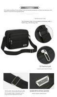 Bolso cruzado para hombre, bolso de hombro individual estilo viajero de gran capacidad, bolsos cruzados de ocio a la moda para hombre - details 1