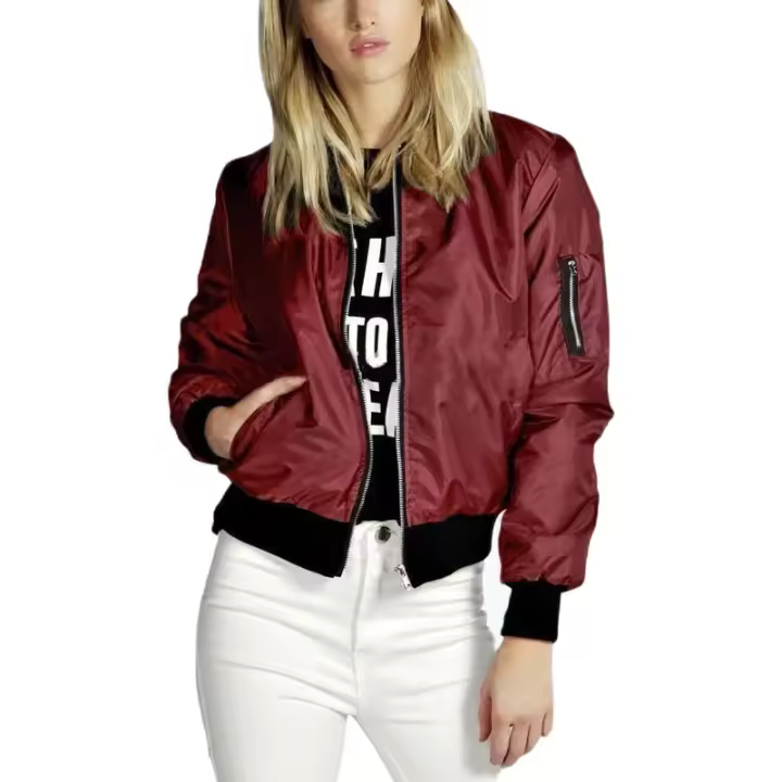 Chaquetas finas para mujer, Tops básicos, chaqueta informal con cuello redondo, primavera y otoño - 1