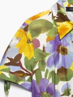 Ropa de mujer europea y americana popular vestido midi de popelina estampado - details 3