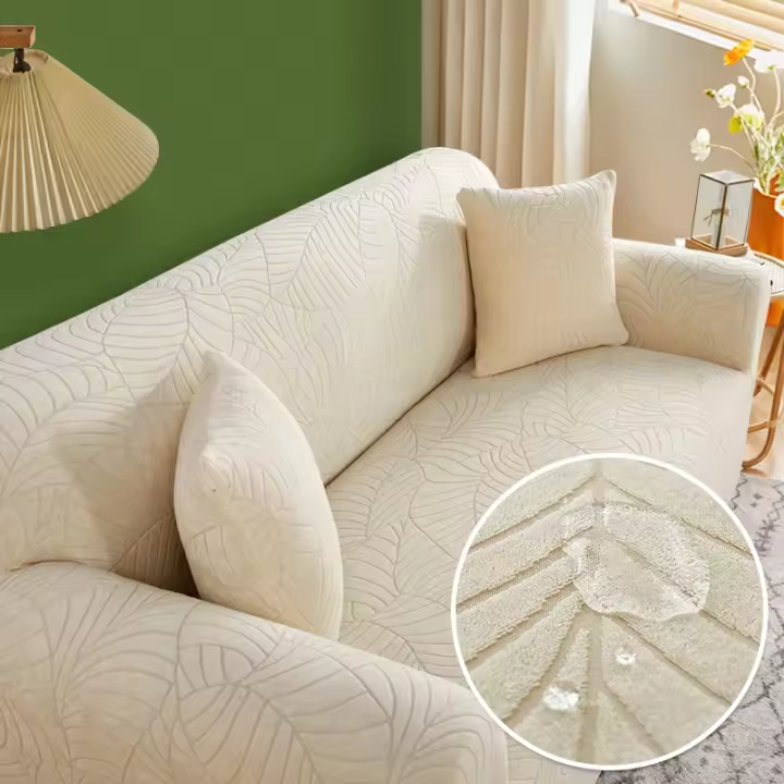 Funda de Sofá Jaquard Gruesa para Sala de Estar Impermeable Elástica Funda de Sofá L-shaped Corner para 1/2/3/4 Asientos - 1