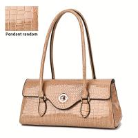 Bolso de Mano de Cocodrilo Grasado Desmontable, Cierre de Tornillo, Multicolor, Elegante y Duradero para Eventos Casuales y Formales - details 8