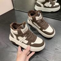 Zapatos de suela gruesa para mujer, zapatillas deportivas vulcanizadas de terciopelo con plataforma, de alta calidad, informales, invierno, 2024 - details 3