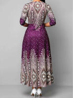 S-5XL-vestidos de talla grande para mujer, ropa con estampado Dashiki, 2024 - details 3
