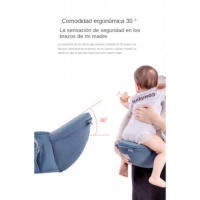 Portabebés ergonómico, adaptado a la suave malla elástica, adecuado para recién nacidos, 3 posiciones de transporte - details 6