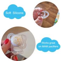 Sutoyuen-Adaptador de silicona para chupete, soporte de anillo transparente de grado alimenticio para maniquí MAM NUK, 100 piezas - details 7