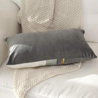 Funda de Cojín de Terciopelo ANUMEI de Lujo Pack de 2 45x45cm 30x50cm Decoración del Hogar Funda de Almohada Decorativa Sofá Diseño Gris Resistente a la Reducción Tipo de Cierre Cremallera - details 7