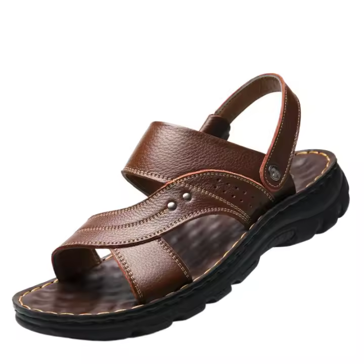 Sandalias para hombre 2025, nuevas zapatillas de playa casuales para hombre, zapatillas transpirables de suela gruesa, zapatos de talla grande - 1