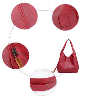 Bolso de mano para mujer de piel sintética suave de alta capacidad, diseño vintage, bolso de hombro con asa superior para mujer - details 22