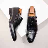 Zapatos de cuero transpirables de vestir para hombre con relieve. - details 25