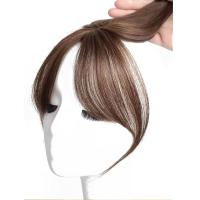 Pelucas con flequillo de parte media, extensión de cabello Invisible con flecos falsos, cabello Natural, postizos con Clip negro - details 4