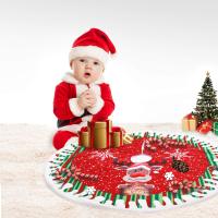 Falda de árbol de Navidad, Alfombra de Arbol de Navidad, Cubierta de Base de árbol de Navidad para Decoración de Fiesta Navideña (80cm) - details 1