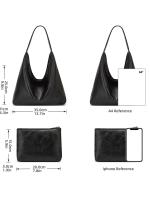 Bolso de mano para mujer, bolsa de hombro, retro, simple, grande, 100 - details 5