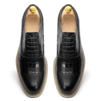 Zapatos de hombre hechos a mano de cuero vacuno estilo británico, zapatos de plataforma para las cuatro estaciones. - details 12