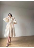 Vestidos de fiesta de noche bordados para mujer, vestido elegante Vintage informal con mangas abullonadas, moda femenina - details 4