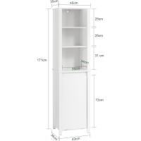 Armario de Baño Multifuncional con Cesto Blanco Almacenamiento de Counter de Dormitorio - details 5