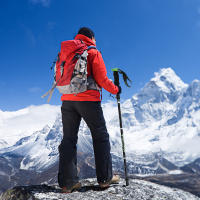 Bastón de Trekking portátil, Alpenstock, plegable, 5 secciones, aleación de aluminio, 1 unidad - details 6