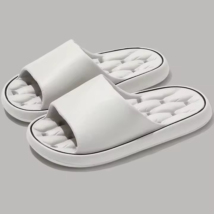 Zapatillas de casa para baño para hombre, zapatillas de ducha de secado rápido con fugas, chanclas de playa ligeras con fugas de agua, toboganes de natación para mujer - 1