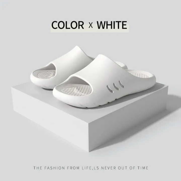 Zapatillas antideslizantes verano de los hombres nuevo baño baño zapatillas frescas hogar interior fondo suave hogar pareja sandalias - 1