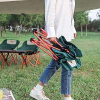 Silla de camping ligera plegable en forma de media luna para acampar, picnic, pesca, taburete pequeño, bocetos para estudiantes al aire libre - details 2