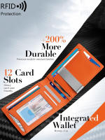 Cartera Minimalista Para Hombre Con Bloqueo RFID Portátil Gran Capacidad 11 Tarjetas Color Sólido Soporte Para Tarjetas De Crédito - details 1