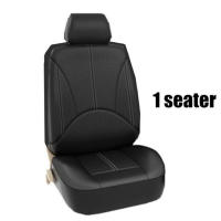 Funda Universal de cuero PU para vehículo, cojín Protector de asiento de 5 plazas para la mayoría de coches, camiones, SUV, cuatro estaciones - details 2