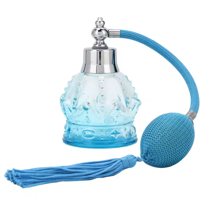 Pulverizador de botella de perfume con bombilla de botella de perfume recargable vacío de vidrio de 80 ml - 1
