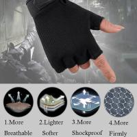 Guantes de gimnasio para levantamiento de pesas, ciclismo, entrenamiento de ejercicio, Fitness, transpirables y cómodos, 1 par - details 6