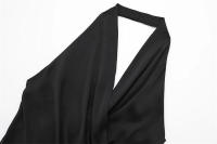 OUWU- top halter de satén a la moda para mujer, top elegante versátil plisado lateral sin espalda para mujer 2025 - details 14