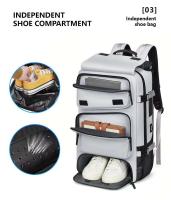 Nuevo Bolso de nailon para ordenador portátil con zapatero, mochila impermeable para viajes de montaña para hombre - details 7