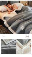 Manta de Invierno Gruesa y Cálida Forro de Cama de Lujo Manta de Sofá Cubierta de Cama Doble para Hogar - details 21