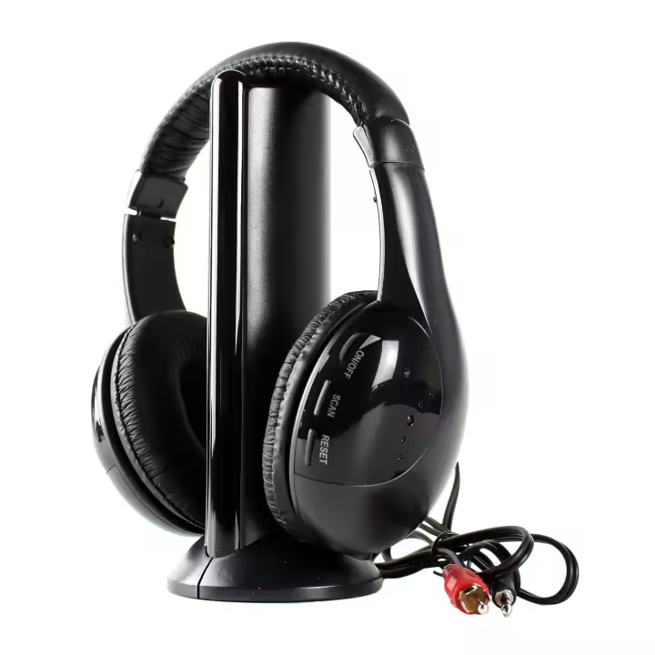 Auriculares inalámbricos de Radio con Base de transmisor, 5 en 1, TV, TV, ordenador, Mh2001 - 1